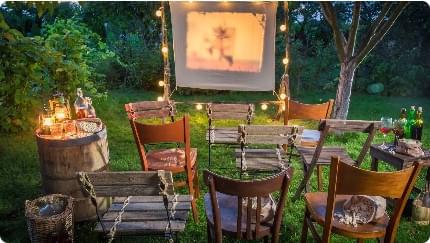 Cozy Outdoor Movie Night
